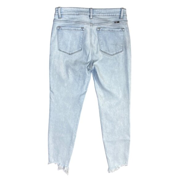Kancan Jeans Estilo Skinny Light Wash Size 29 Raw Hem Stretch High Rise - Picture 2 of 5